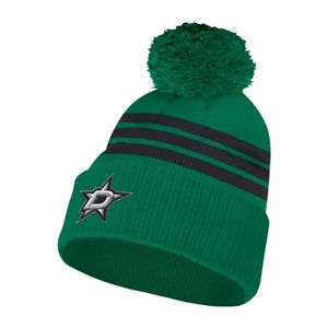 NHL Bommelmütze, gestickte Logos der NHL-Ligateams, 3 Streifen, Dallas Stars, grün und schwarz)…