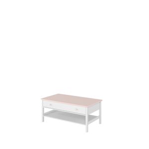 Konferenčný stolík LUNA 110 x 60 cm biely/ružový