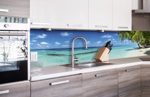 Küchenrückwand Folie selbstklebend STRAND IM PARADIES 260 x 60 cm - Klebefolie - Dekofolie - Spritzschutz für Küche -
