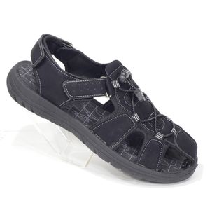 Damen Herren Outdoor Trekking Sandalen Wander Schuhe Bergschuhe Sommer mit Klett Verschluss TA50 Farbe: Schwarz EU-Schuhgröße: 38