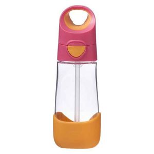 Bbox Tritanflasche mit Strohhalm Kinderflasche 450ml Strawberry Shake