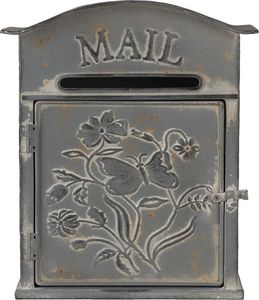 Schránky na listy Clayre & Eef 26x10x31 cm Grau Metall