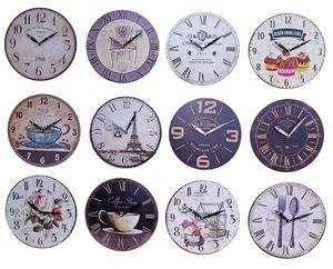 Wanduhr Ø 29 Küchenuhr Wandbehang Wanddeko Uhr 12 verschiedene Desings wählbar, Motiv Uhr:Cafe de la Tour