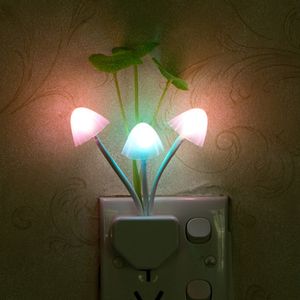 Fantasie Pilz LED Lotusblatt Nachtlicht Beleuchtungssteuerung Plug In Nachtlicht Nacht