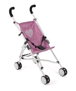 Puppenbuggy Roma, Puppenwagen, Mini-Buggy, Jeans pink