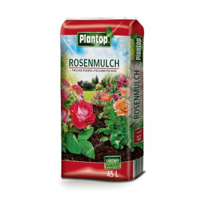 Plantop Rosenmulch 45 Liter, naturreiner, zerkleinerter, fermentiertes Nadelholz