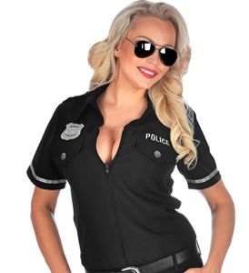 Polizistin Bluse Police Hemd, Groesse:S/M