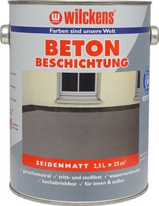 Wilckens Betonbeschichtung LF seidenmatt, 2,5 l, RAL 7032 Kieselgrau
