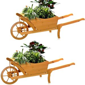2xTočiar na záhradné rastliny Drevený vozík Točiar na kvety Koryto na rastliny Kvetináč