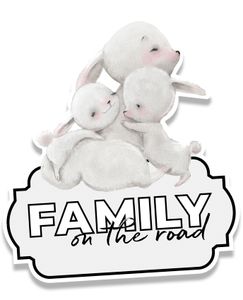 Auto Aufkleber Family on the Road Schafe Tiere Sticker Folie KFZ Familie Kinder Y044