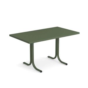 Emu Gartentisch 140x80 cm klappbar, mit quadratischer Kante Grün, Größe:120x80 cm