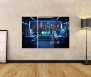 Smart City Arbeitsplatz futuristisches Büro High Tech Möbel  Bilder