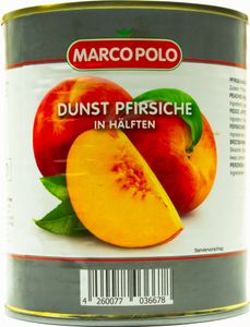 Food-United Dunst Pfirsiche Hälften 1 Dose Füllm 820g ATG 480g