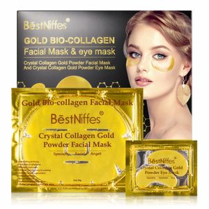 Gesichtsmaske Augenpads Augenmaske Gold Anti Aging Falten Crystal Collagen Set