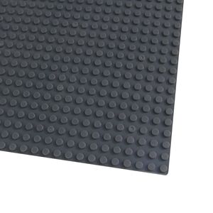 Platte 40cm x 40cm / 50x50 Pins - Große Grund- Bauplatte für Lego, Q-Bricks, MY, Sluban kompatibel - Grund-Platte - Dunkel-Grau für Straße