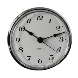Uhrwerk Einsteckuhrwerk Einbau-Uhr Modellbau-Uhr Quartz Uhrwerk Ø 103 mm Lunette Silber