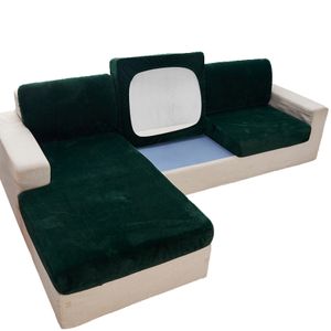 1 Set Sofa Deckel Weiche Elastizität Plüsch Anti-Fade Couch Protector für Zuhause-Atrovirens 4