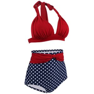 Abtel Damen Sling Bikini Badeanzug Drucken Strand Schwimmbad,Farbe: Rot 1,Größe:S