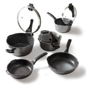 STONELINE® FUTURE Kochgeschirr-Set 8-teilig 18/20/24 | mit Deckeln