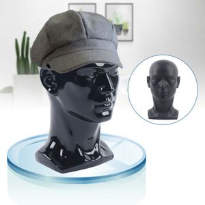 Männliche Schaufensterpuppe Mannequin-Kopf Puppe Kopf Modell Perücke Brille Hut Display 50 cm