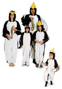 K312509-46-48 schwarz-weiß Damen Pinguin Kostüm-Overall Gr.46-48