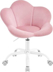 WOLTU Kinder Schreibtischstuhl, Bürostuhl, ergonomisch, höhenverstellbar, Samt : Hellrosa Farbe: Hellrosa