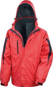 Result R400M | Herren 3 in 1 Softshell Journey Jacke - Farbe: Red/Black - Größe: 3XL