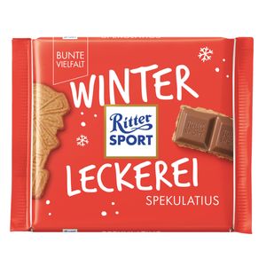 Ritter Sport Spekulatius Winterleckerei Keks mit Creme Füllung 100g