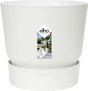 ELHO Greenville 30 runder Blumentopf - Außen - Ø 29,5 x H 27,8 cm - Weiß