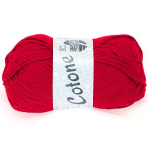 Lana Grossa Cotone uni (Baumwoll-Basicgarn), Farbe:018 - Rot