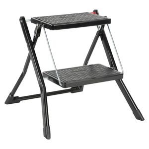Escalo Tritthocker Klappbar 150 kg Metall Schwarz