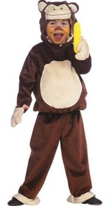kostüm Affe mit Banane junior braun Größe 104