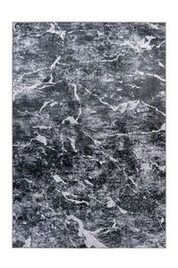 Teppich Kurzflorteppich Vintage Retro Rhodin 1425 Grau / Weiß 200cm x 290cm
