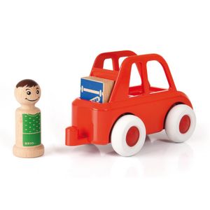 BRIO My Home Town Rotes Stadtauto, 3-tlg., Auto, Kinderspielzeug, Holzspielzeug, Holz Spielzeug, 30346