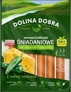 Käse-Frühstückswürstchen Cheddar-Käse + Jalapenio 250 g Dolina Dobra