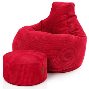 2er Set Cozy Cord + Hocker Cord - Rot