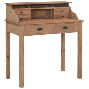 Elegante Design Schreibtisch 90×50×100 cm Massivholz Teak, Stabil und Beständig, perfekt für dein Haus #DE7910