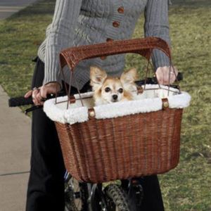 Solvit Hund Fahrradkorb Transportbox Tagalong 38 x 28 cm Schafsfell braun