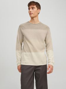 Jack&Jones JJEHILL KNIT CREW NECK NOOS Oatmeal/Gradient M