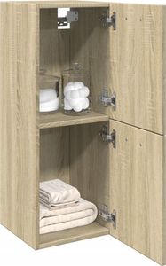 vidaXL Kúpeľňová skrinka Sonoma Oak 30x30x80 cm Materiál dreva vidaXL Kúpeľňová skrinka Sonoma Oak 30x30x80 cm Materiál dreva