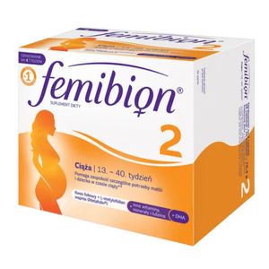 Femibion Natal 2 Pregnancy 56 tabliet + 56 kapsúl Na 8 týždňov kyselina listová