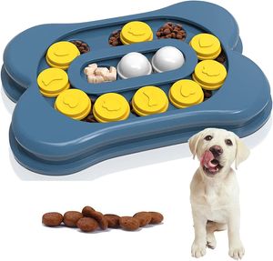 Hundespielzeug Intelligenz, Intelligenzspielzeug für Hunde, Hunde Spielzeug, Hundebeschäftigung für Zuhause, Hundespielzeug Welpen, Hundespielzeug Unzerstörbar, Langsamer Feeder Verbesserung der IQ Puzzle Bowl für Hunde