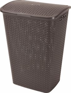 Curver 216581 - Mystile Wäschekorb -, 43x33x60 cm, Schokolade