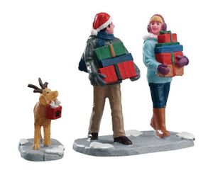 Lemax Christmas Village Pair Christmas House Winter Deco - Vánoční dekorativní figurky