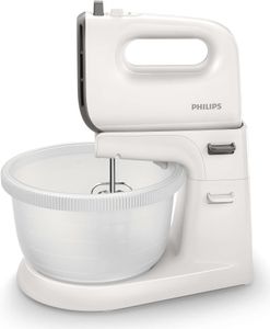 Philips Handmixer 5000 Series, 5 Geschwindigkeitsstufen, Turbofunktion, Knethaken, 3.0 L, 450 W, Grau (HR3745/00)