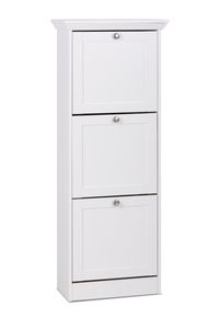 Schuhschrank Schuhkipper für Flur und Diele Schuhkommode in weiß Landhaus Landwood 50 x 130 cm Schuhschrank Schuhkipper für Flur und Diele Schuhkommode in weiß Landhaus Landwood 50 x 130 cm