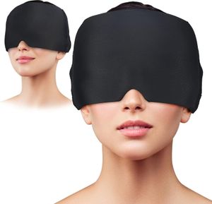 Migräne Maske Kühlmütze Migräne Mütze Dehnbare Kühlpads Headache Relief Hat