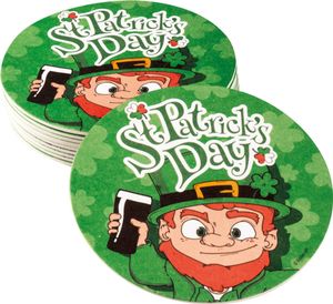 bierdeckel St. Patricks Tag 10 cm 10 Stück