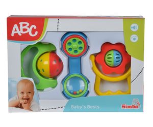 Simba 104018066 - ABC 3-teiliges Baby Rassel Set