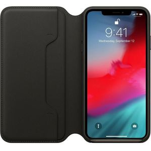 Apple iPhone Xs Max Leather Folio MRWW2ZM/A Pravá kůže černá - NOVINKA